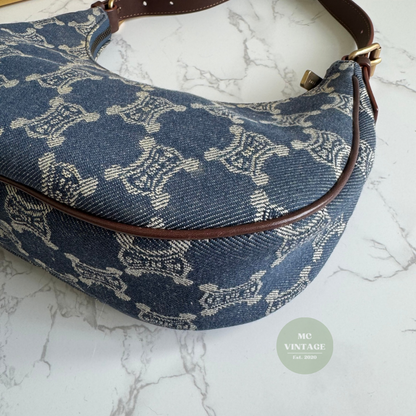 CELINE Vintage Denim Shoulder Bag