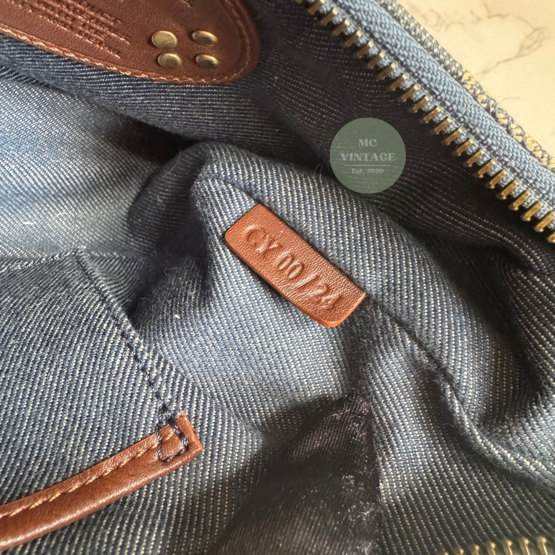 CELINE Vintage Denim Shoulder Bag