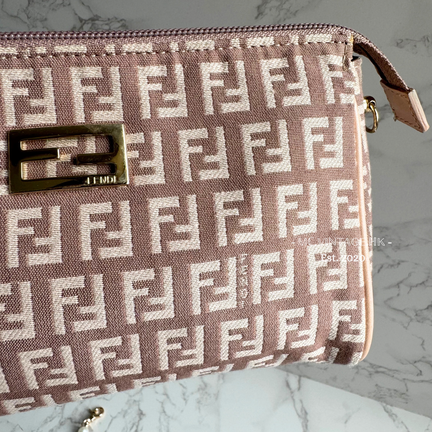 FENDI Zucchino Canvas Pouch