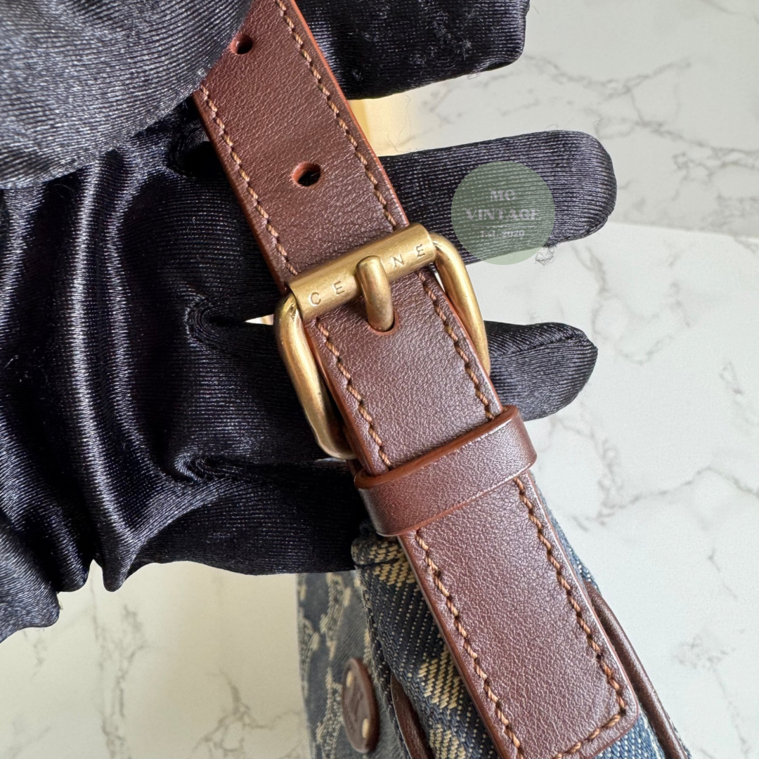 CELINE Vintage Denim Shoulder Bag