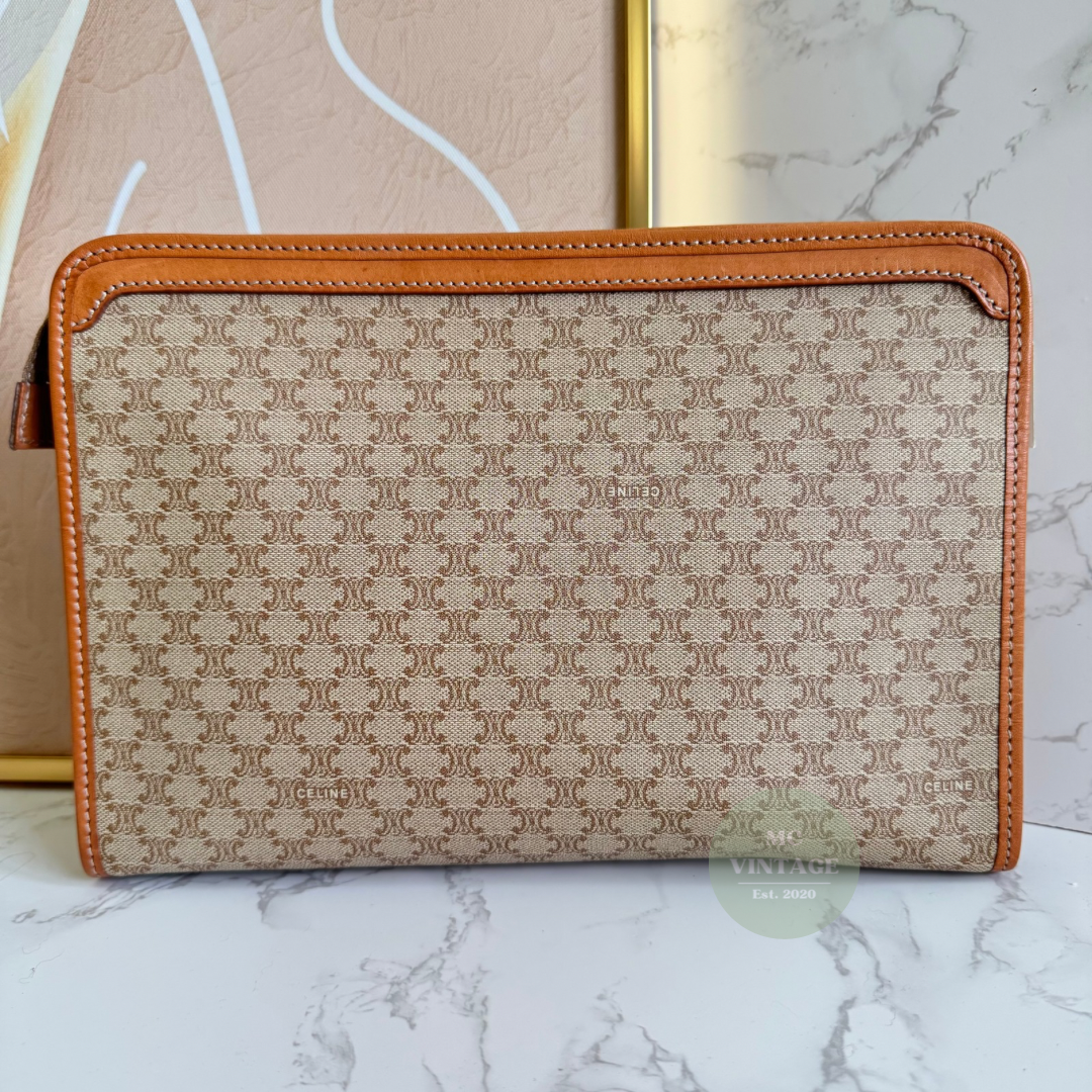 CELINE Vintage Macadam Clutch