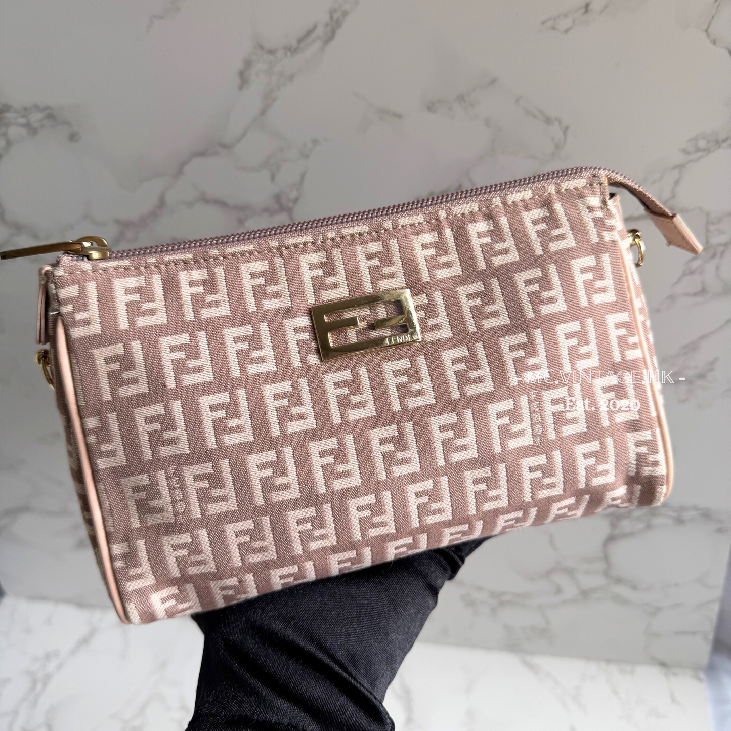FENDI Zucchino Canvas Pouch