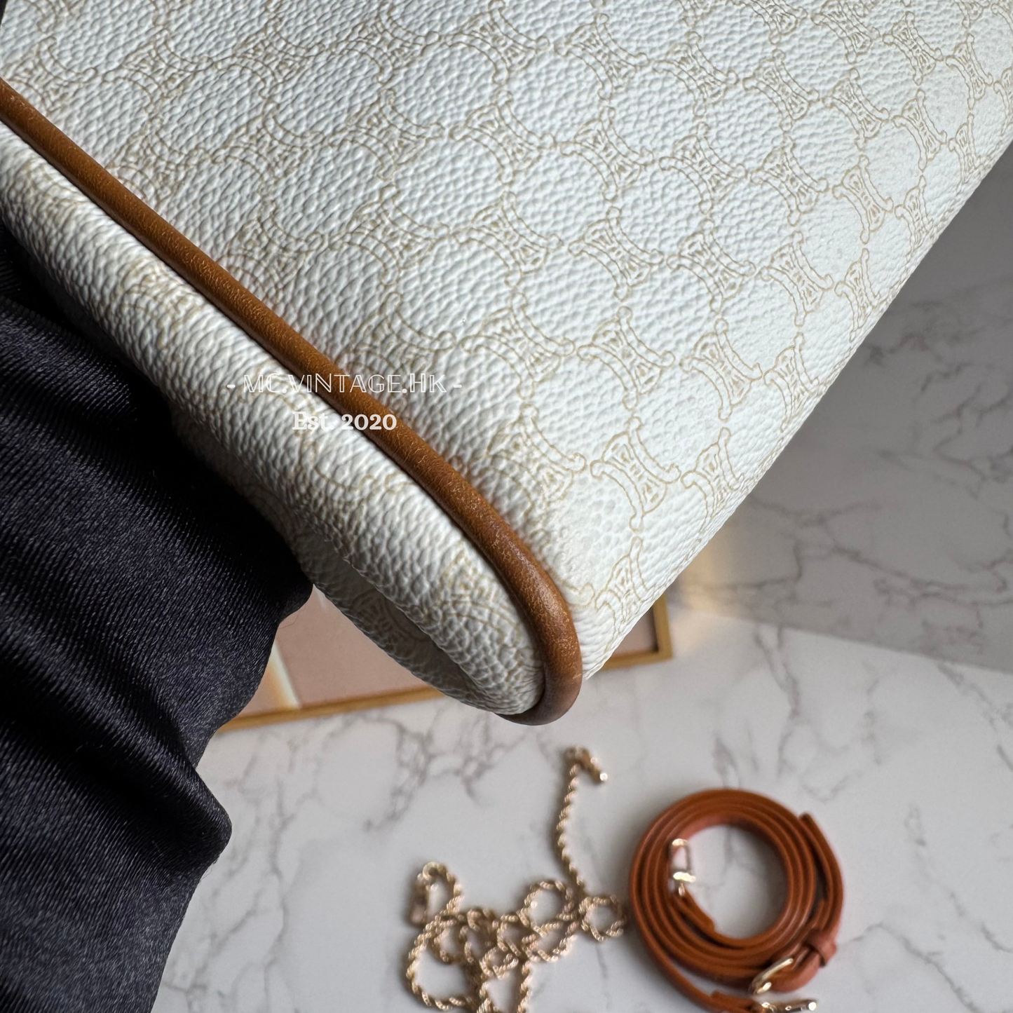 CELINE Vintage Macadam Clutch