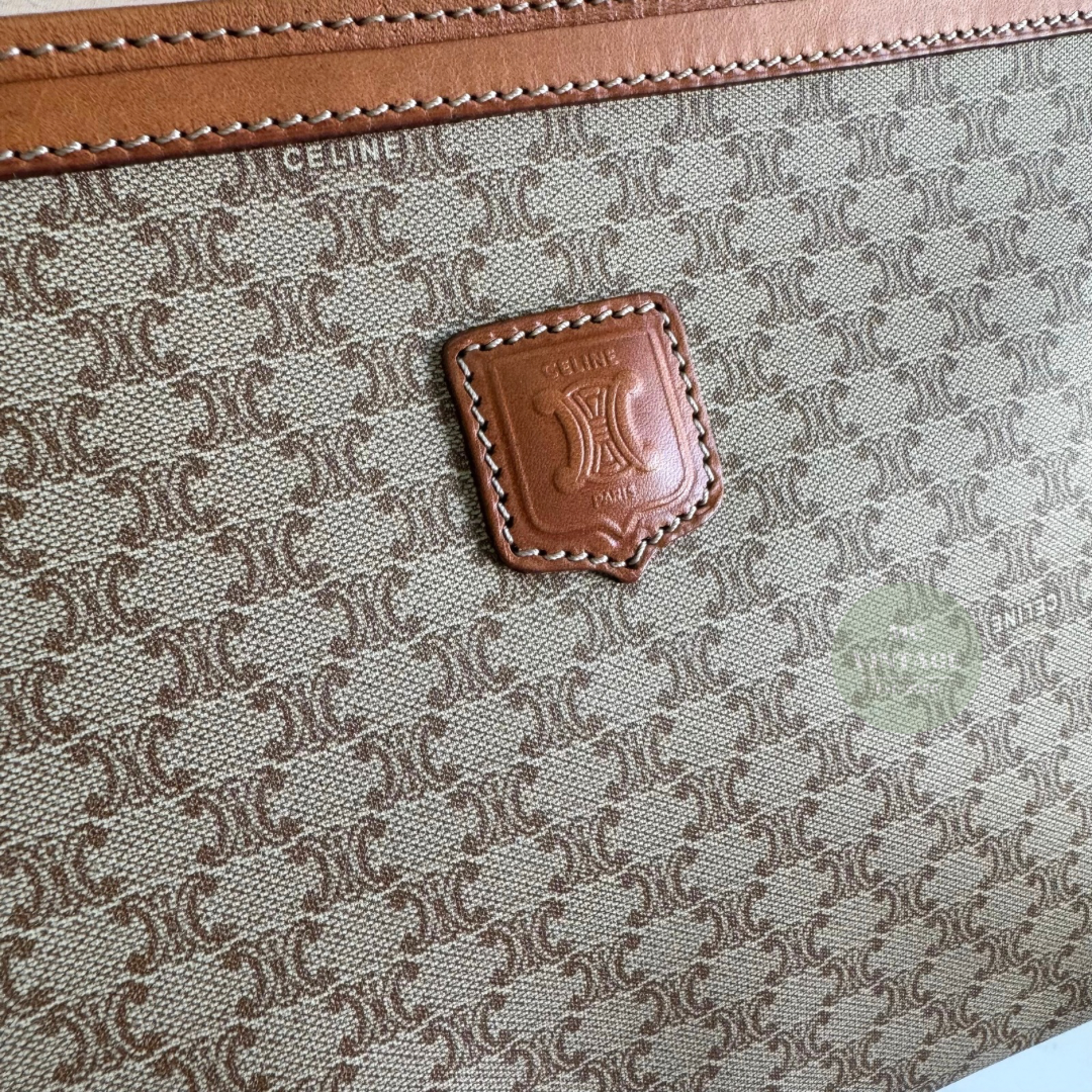 CELINE Vintage Macadam Clutch