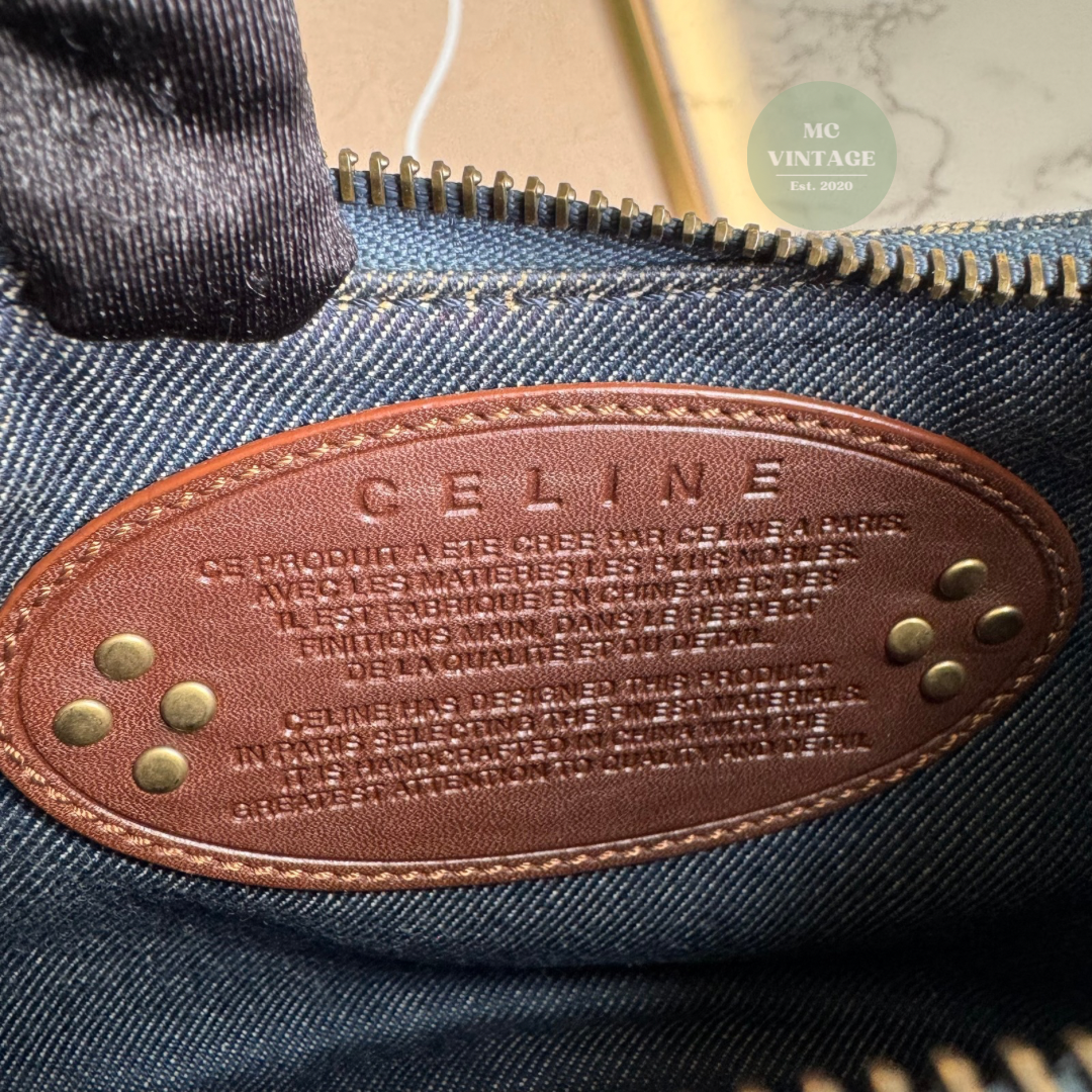 CELINE Vintage Denim Shoulder Bag
