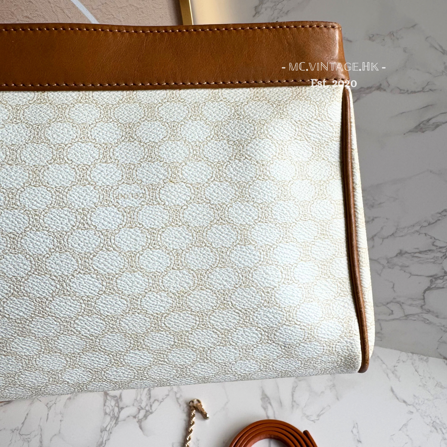 CELINE Vintage Macadam Clutch