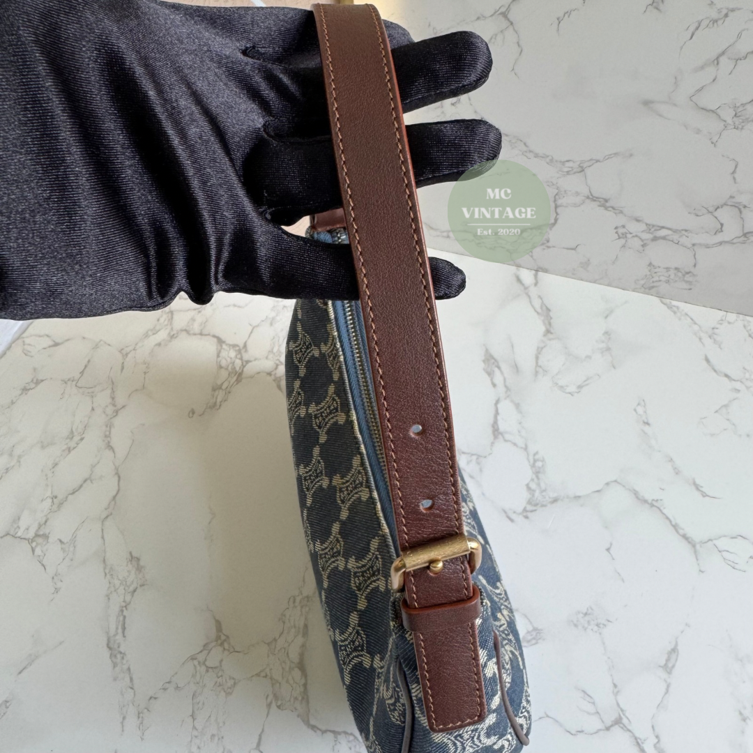 CELINE Vintage Denim Shoulder Bag