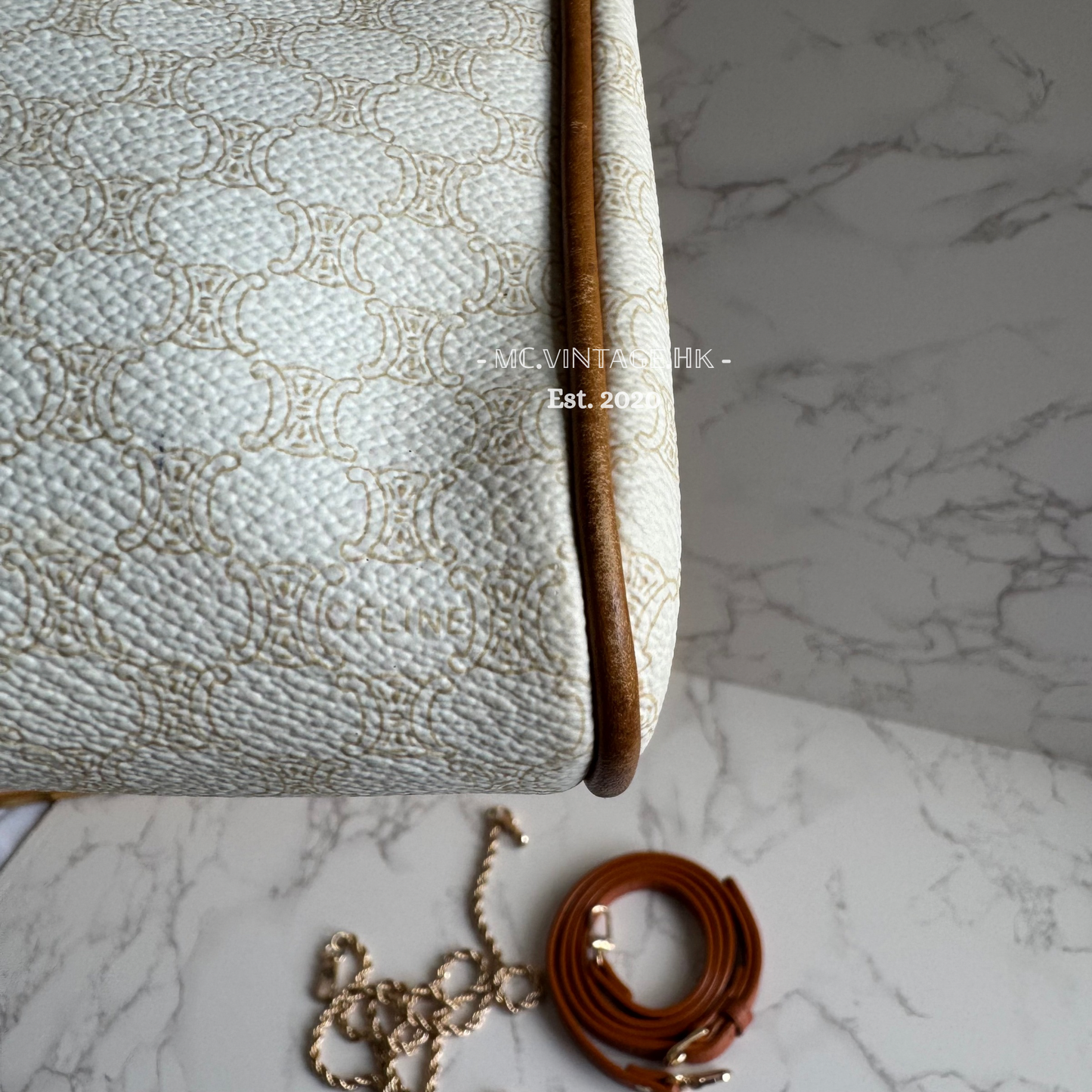 CELINE Vintage Macadam Clutch