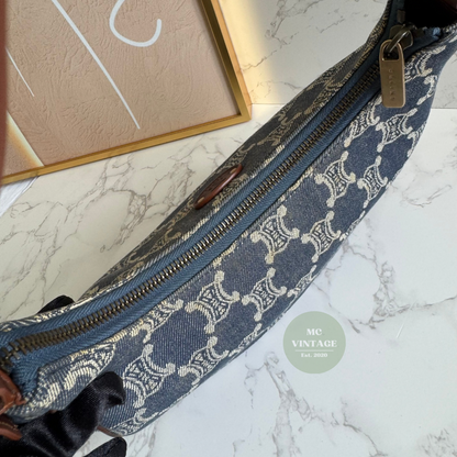 CELINE Vintage Denim Shoulder Bag