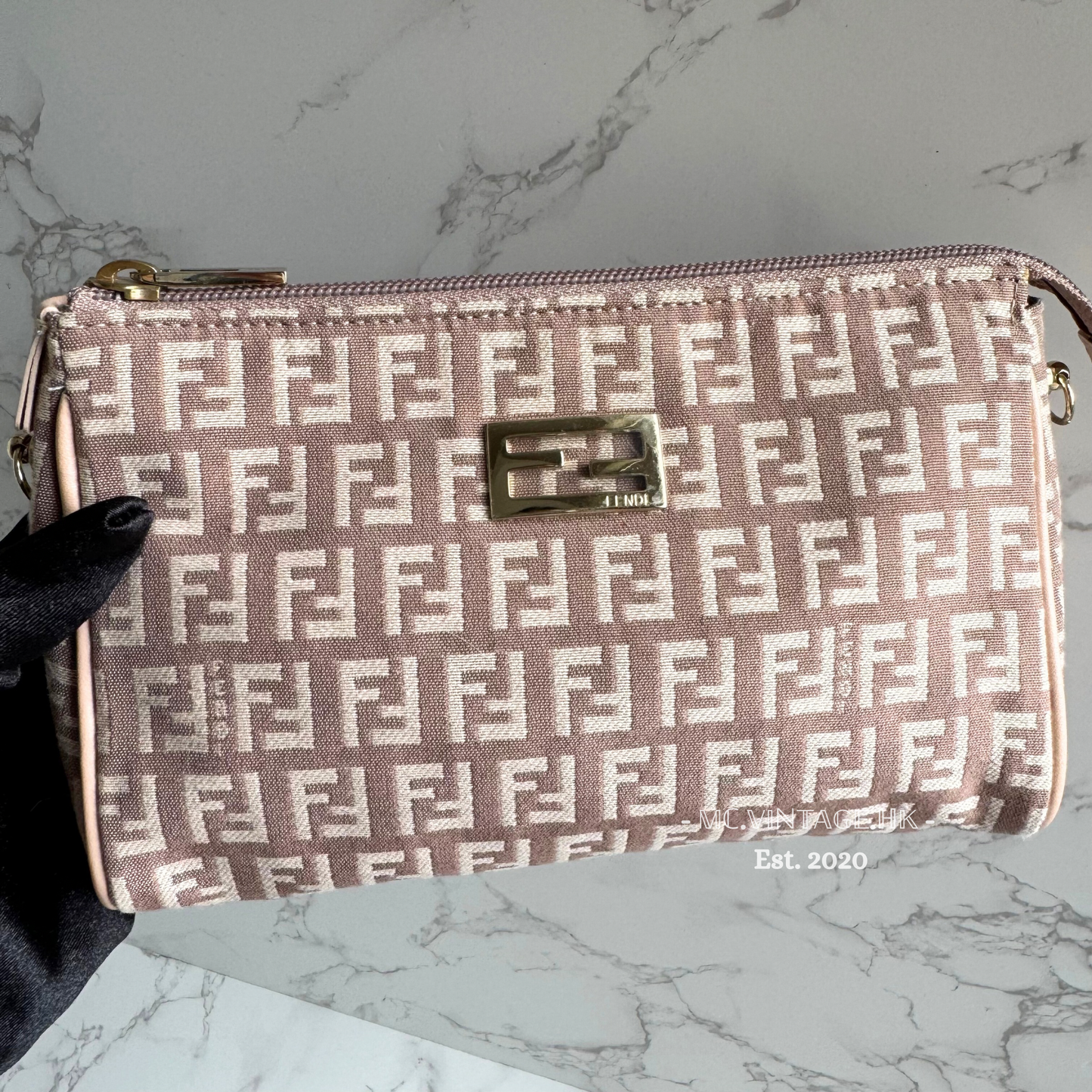 FENDI Zucchino Canvas Pouch