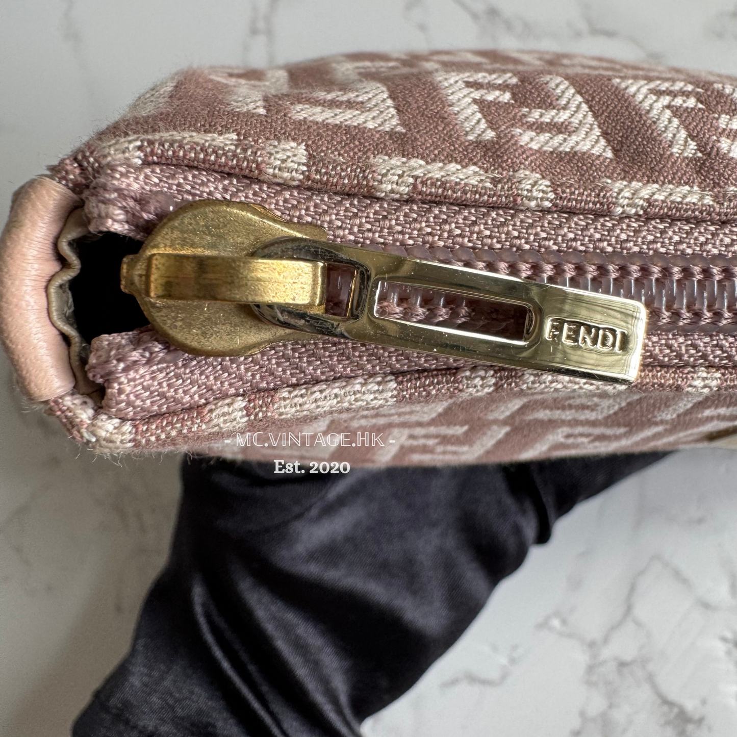 FENDI Zucchino Canvas Pouch
