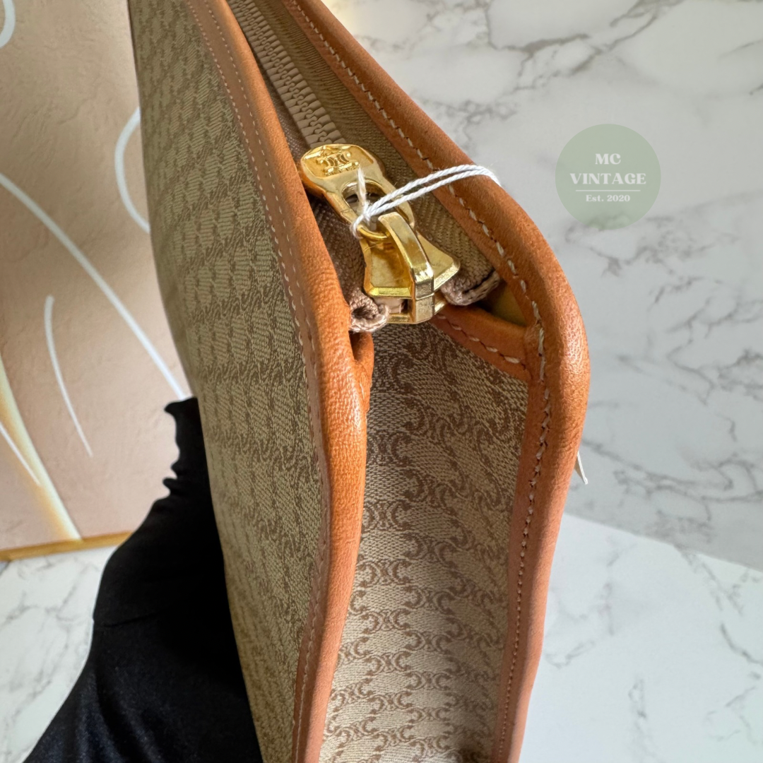 CELINE Vintage Macadam Clutch