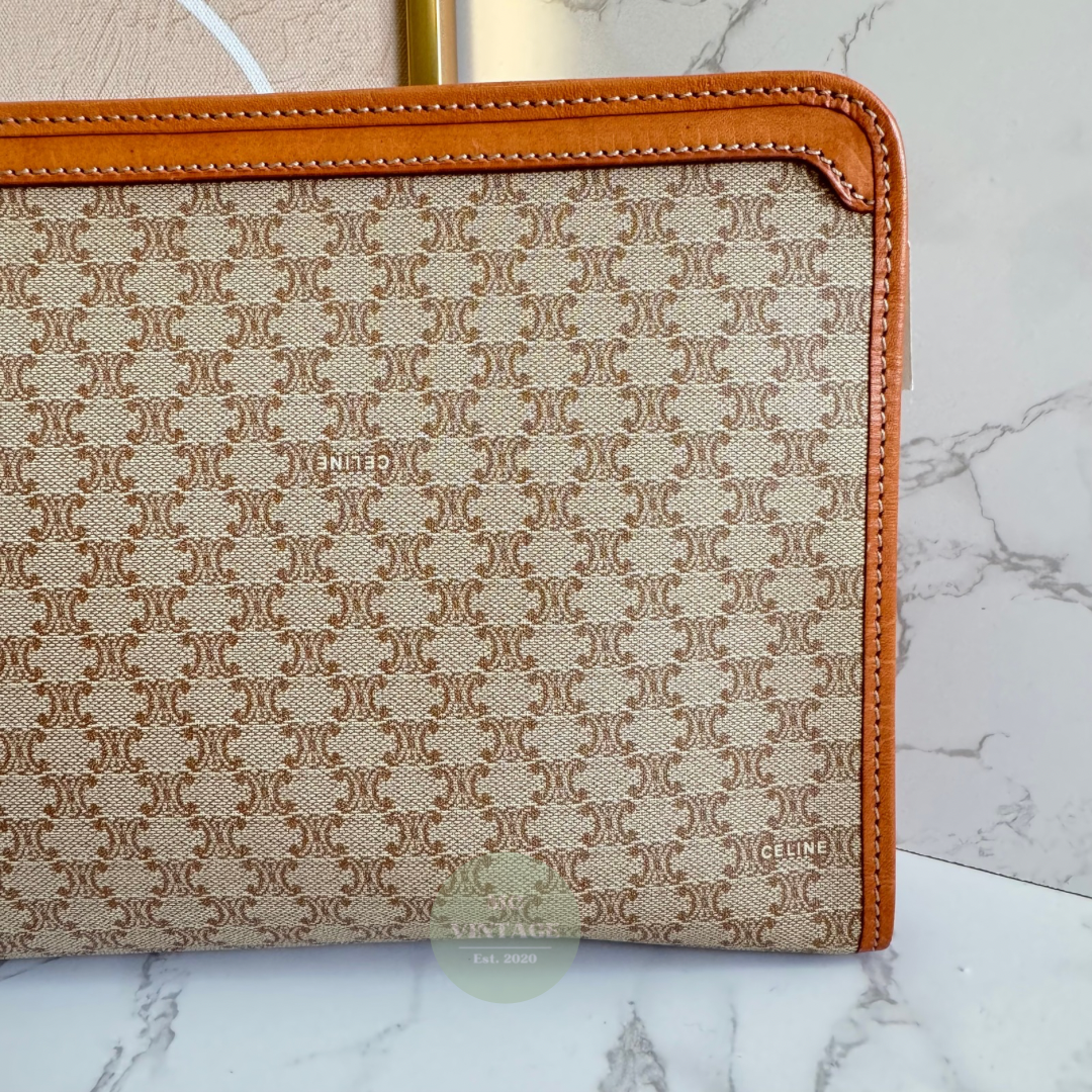 CELINE Vintage Macadam Clutch