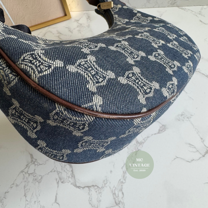 CELINE Vintage Denim Shoulder Bag
