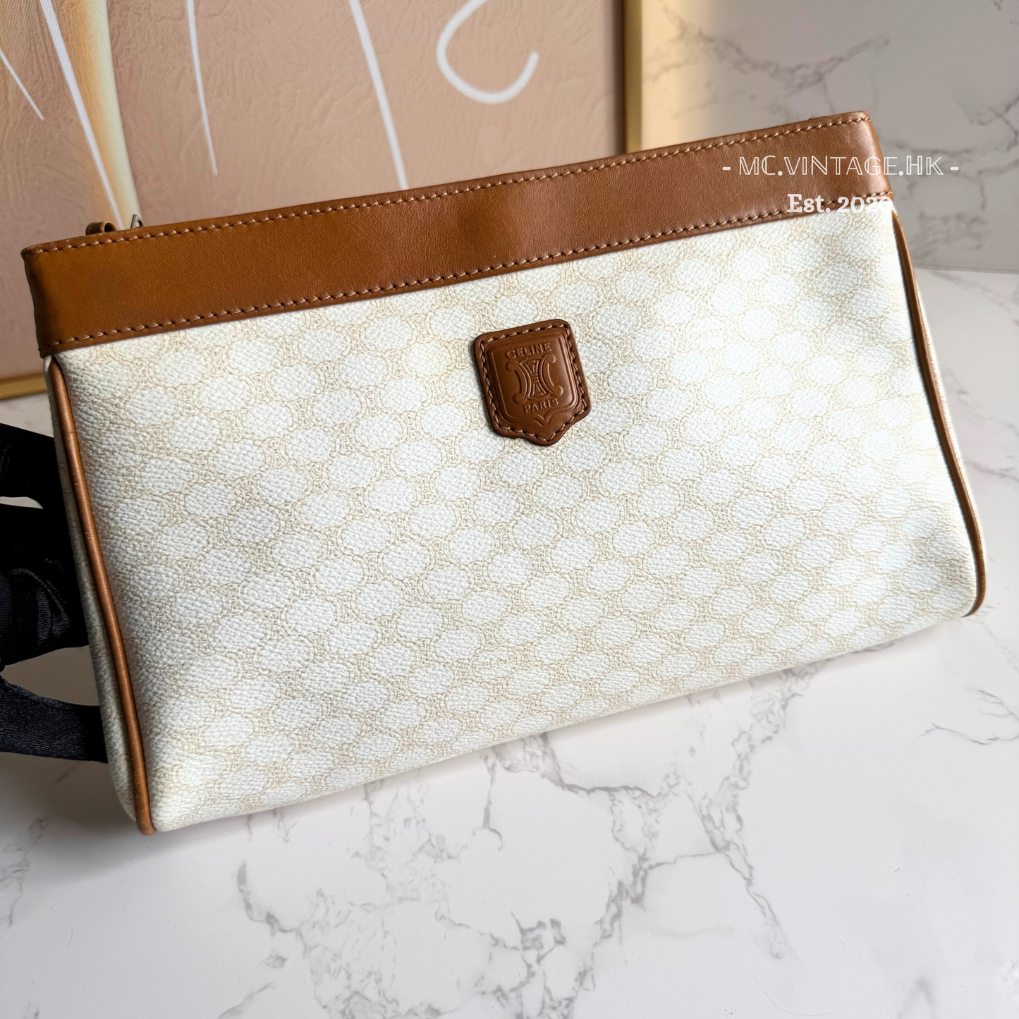 CELINE Vintage Macadam Clutch