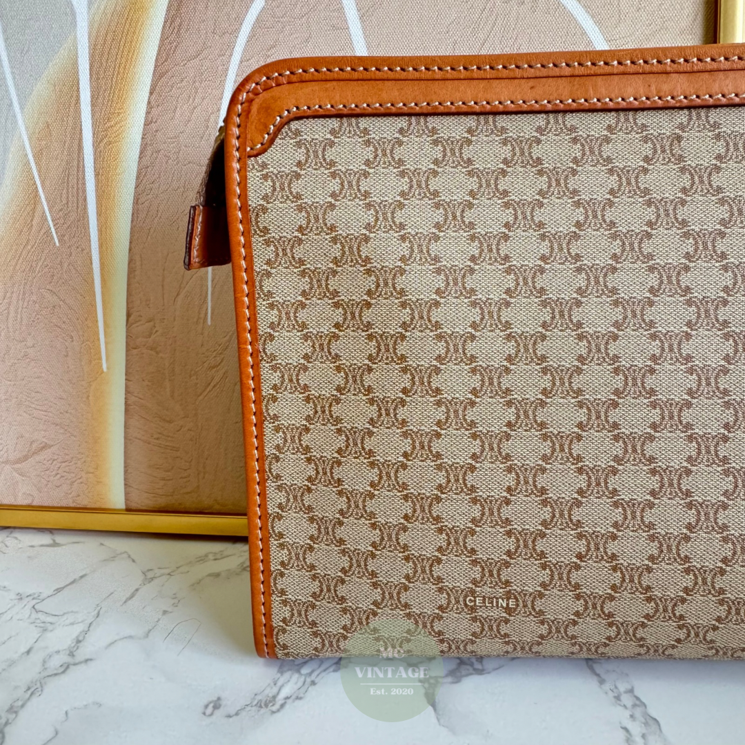 CELINE Vintage Macadam Clutch