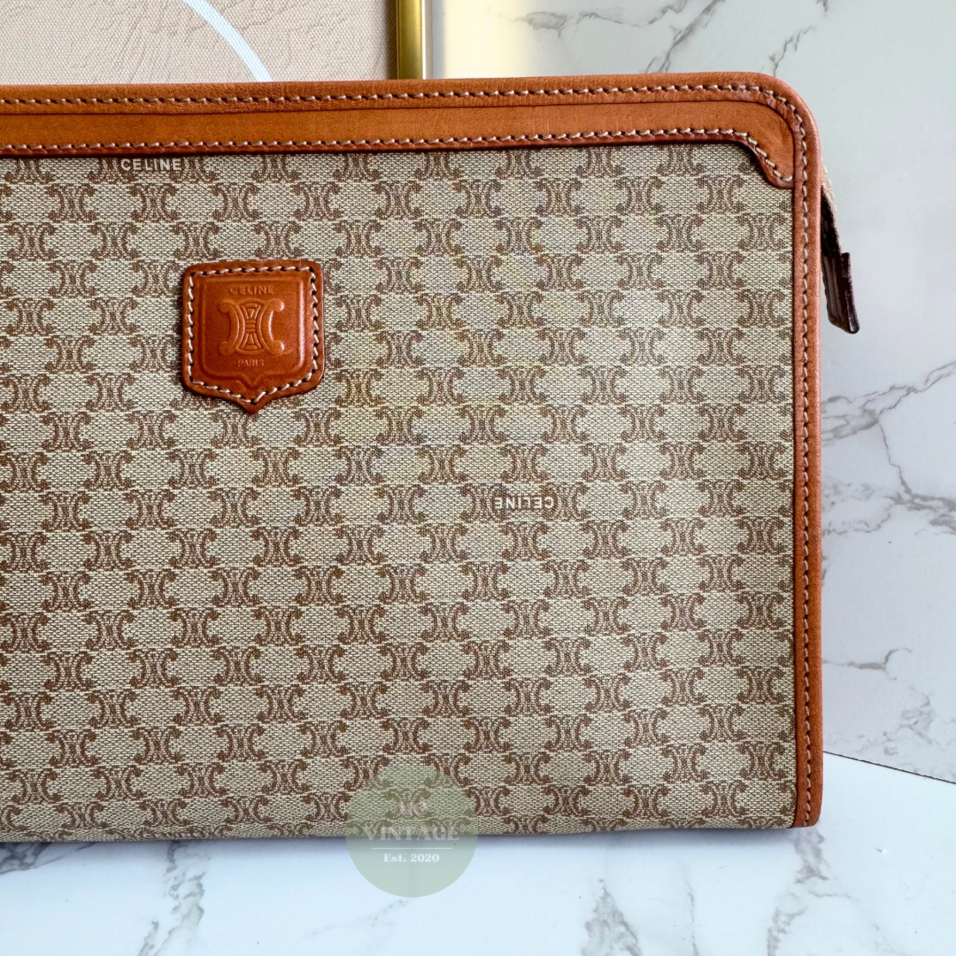 CELINE Vintage Macadam Clutch