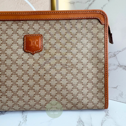 CELINE Vintage Macadam Clutch