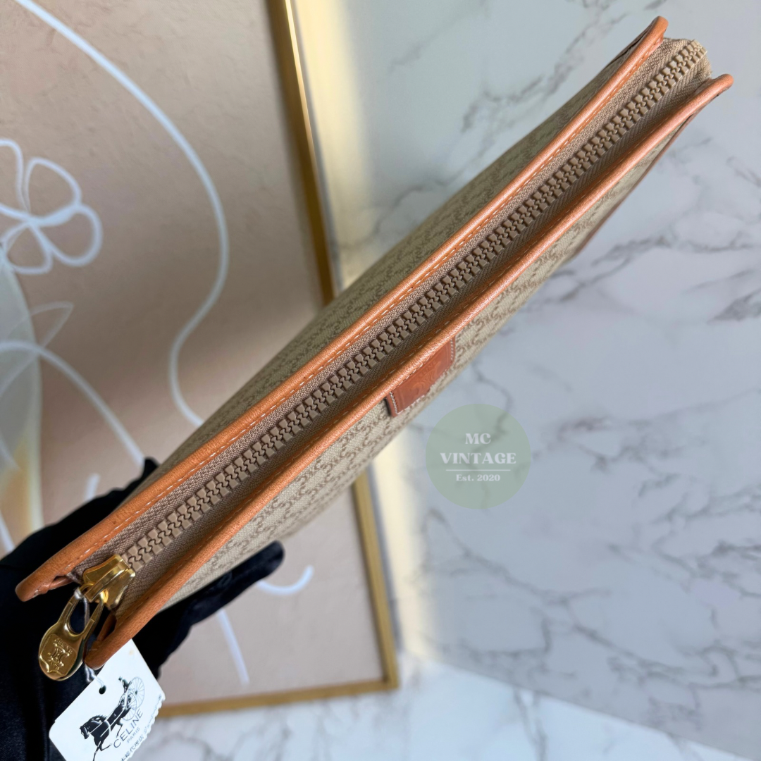 CELINE Vintage Macadam Clutch