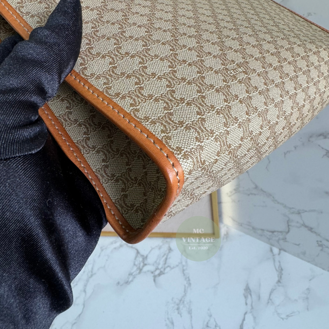 CELINE Vintage Macadam Clutch