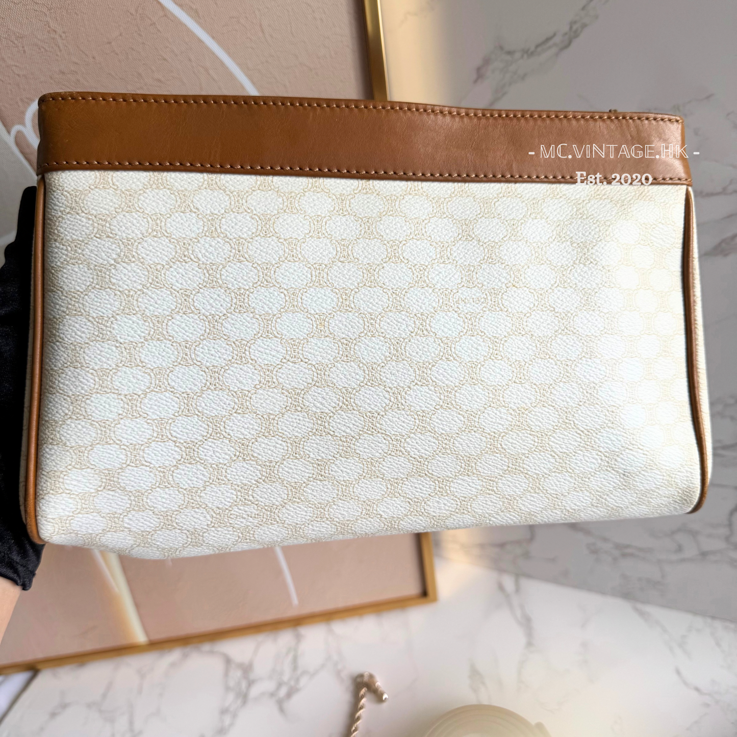 CELINE Vintage Macadam Clutch