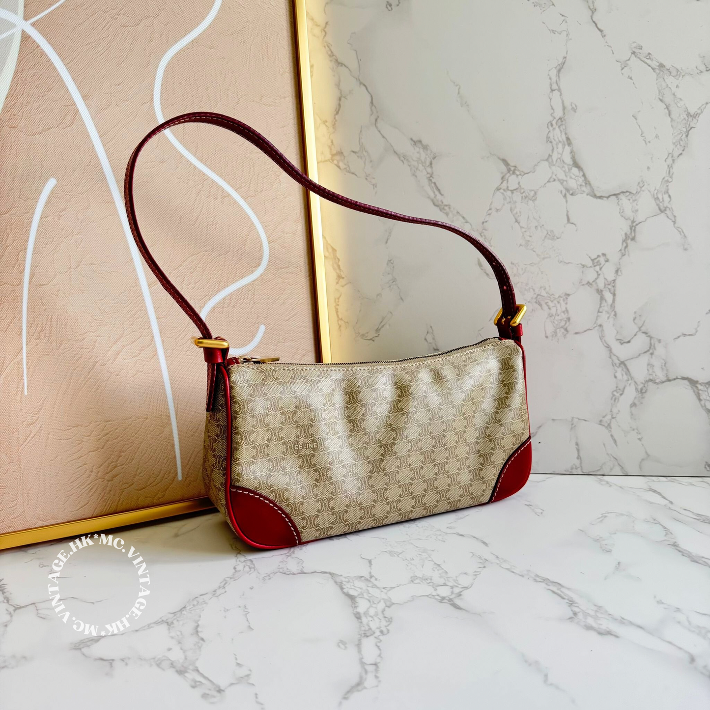 CELINE Vintage Macadam Underarm Bag