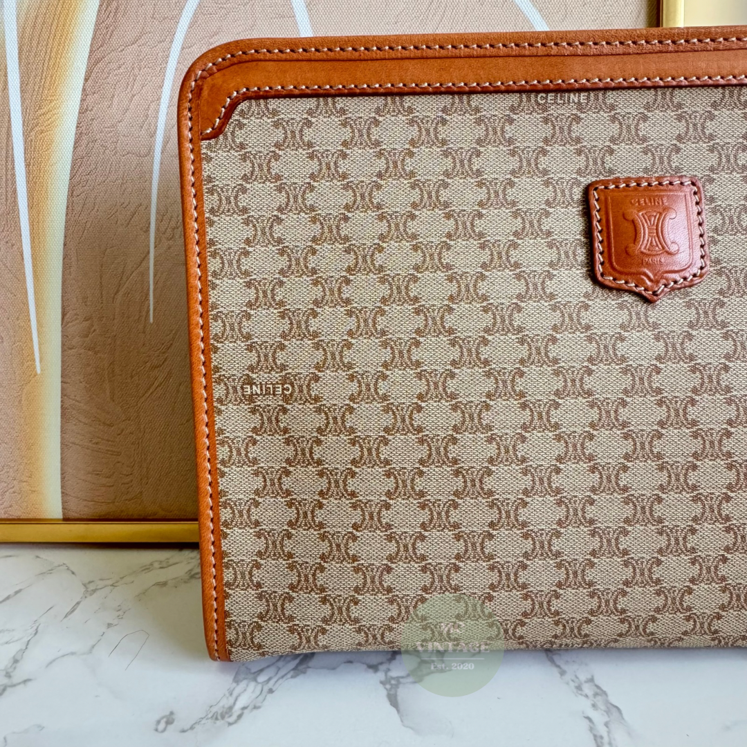 CELINE Vintage Macadam Clutch