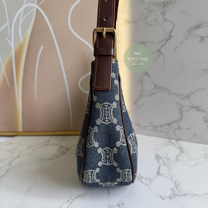 CELINE Vintage Denim Shoulder Bag