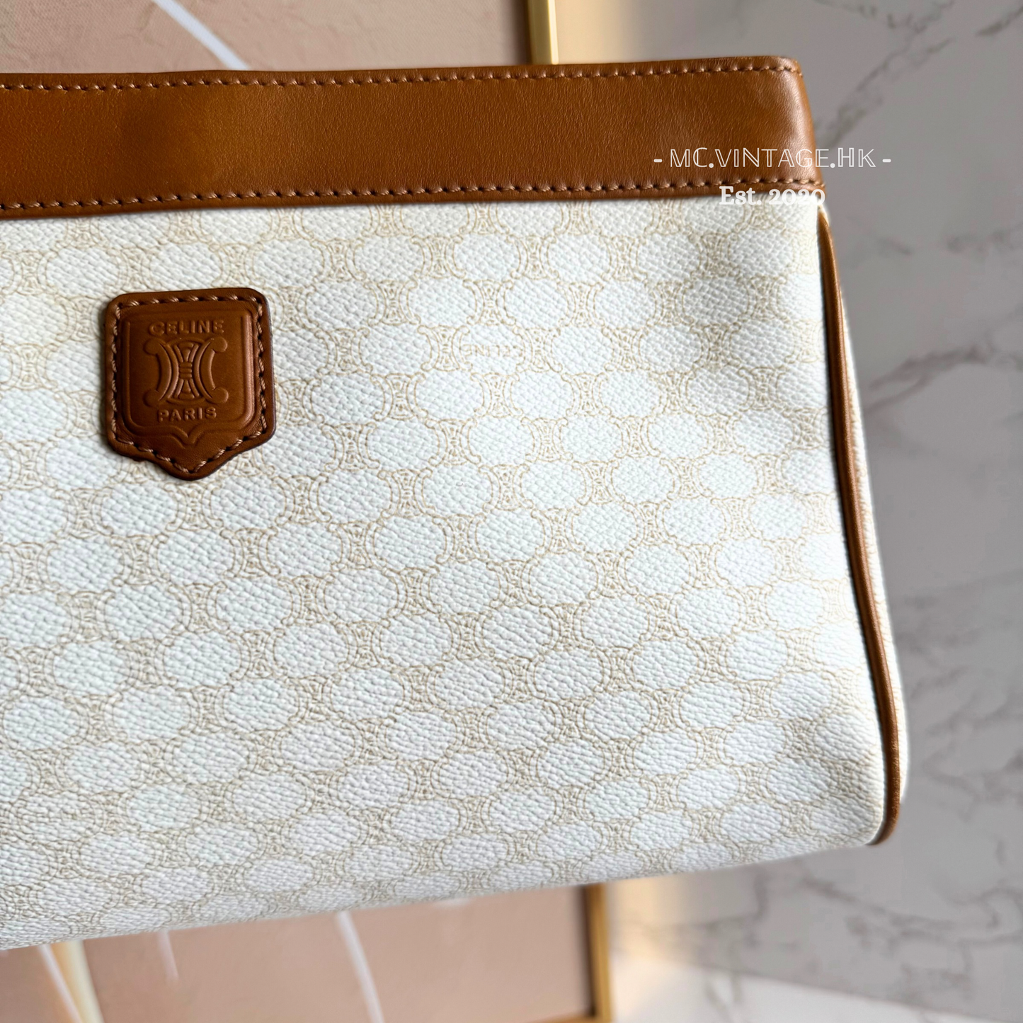 CELINE Vintage Macadam Clutch