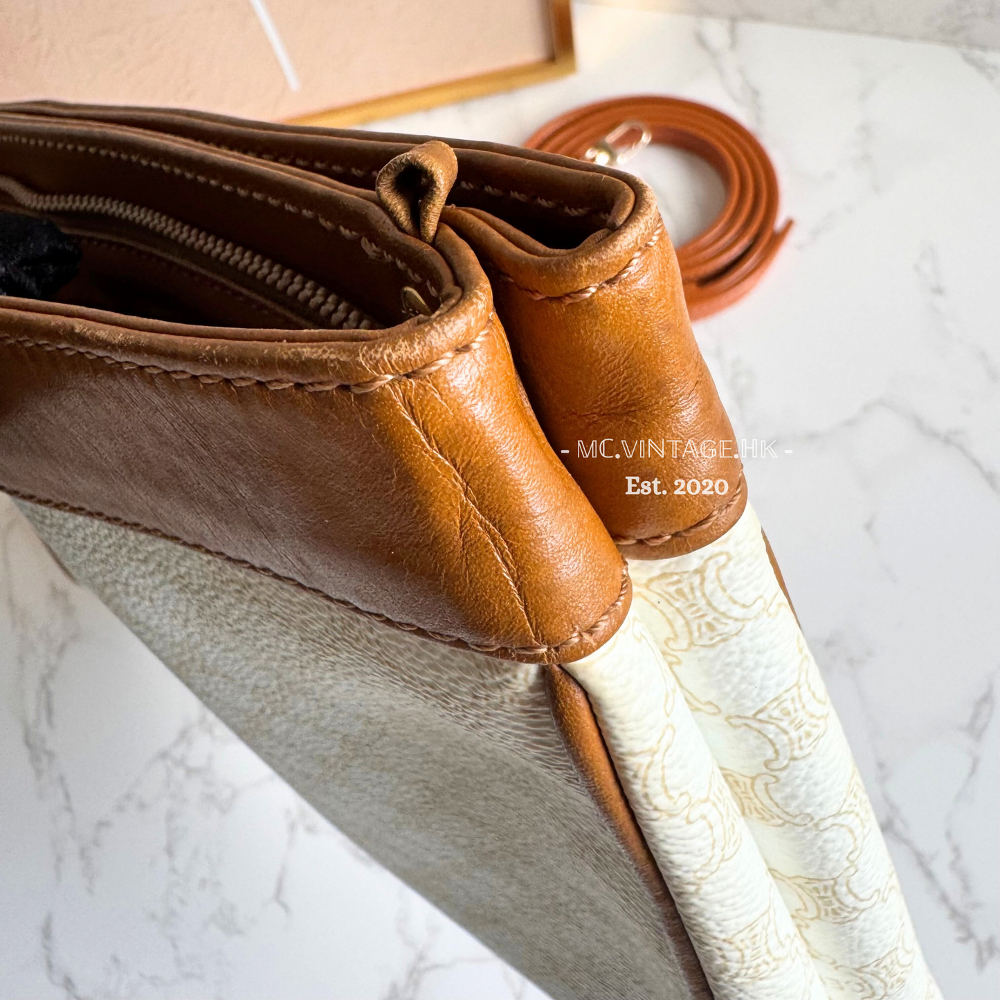 CELINE Vintage Macadam Clutch
