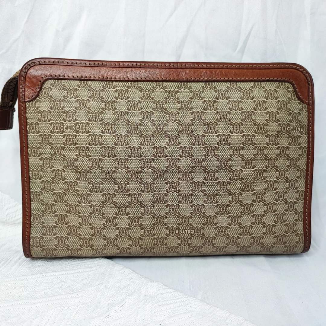 CELINE Vintage Macadam Clutch