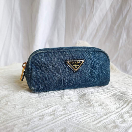 PRADA Denim Mini Pouch