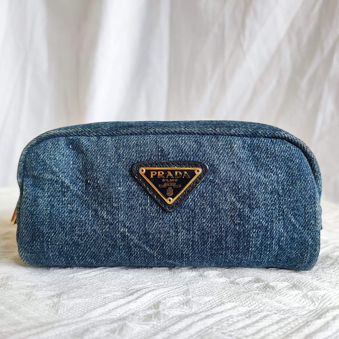 PRADA Denim Mini Pouch