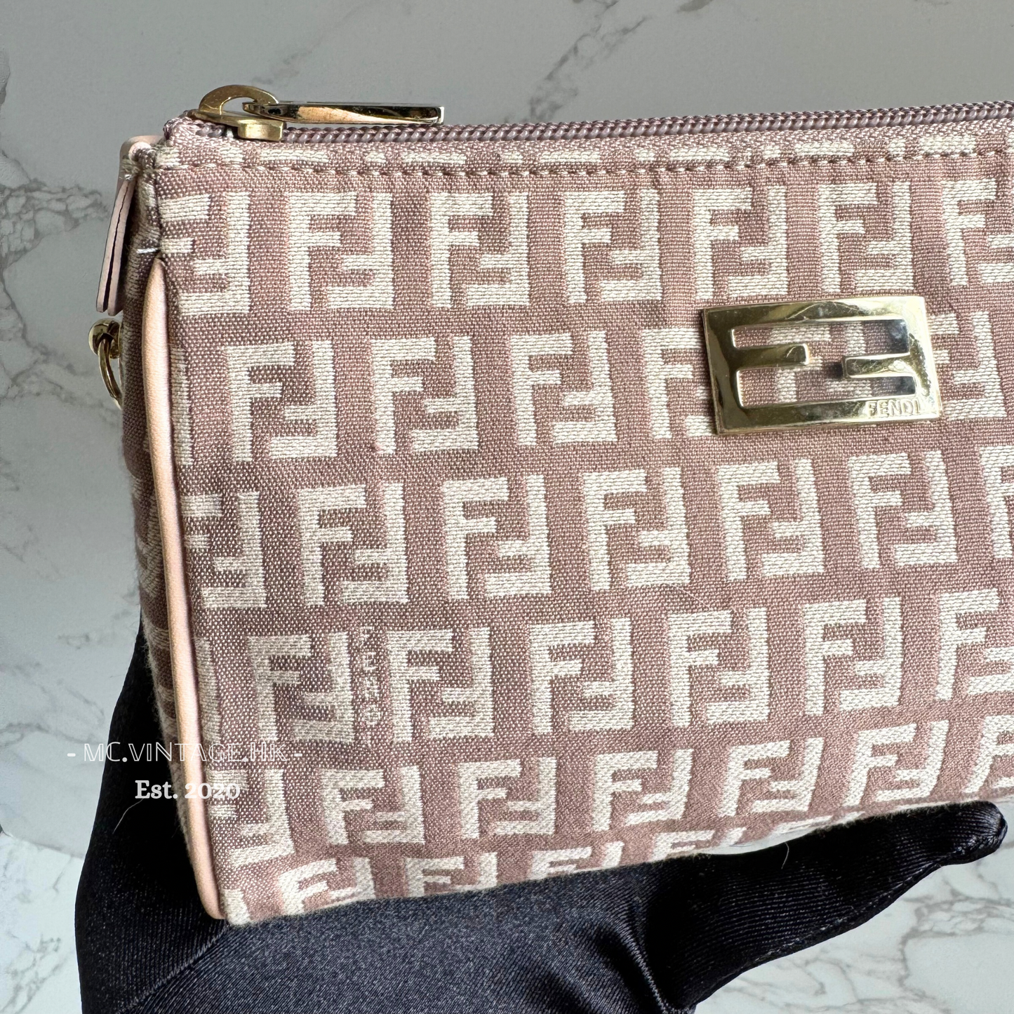 FENDI Zucchino Canvas Pouch