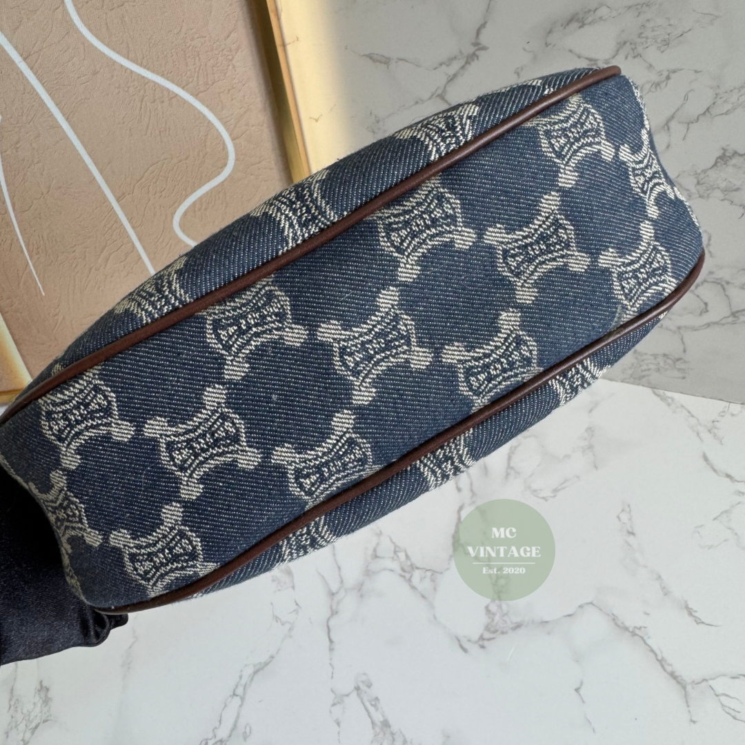 CELINE Vintage Denim Shoulder Bag