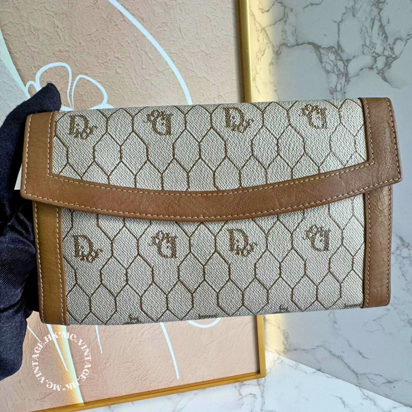 Dior Honeycomb Clutch / Wallet