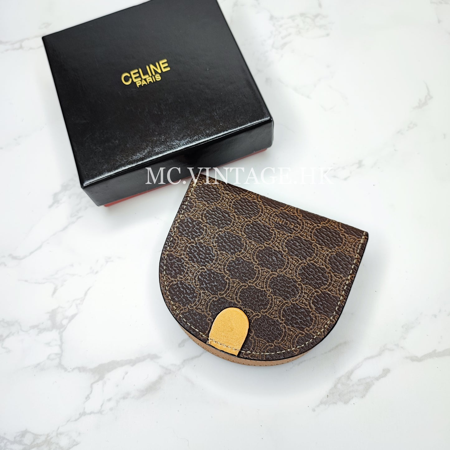 CELINE Vintage Macadam Coin Purse