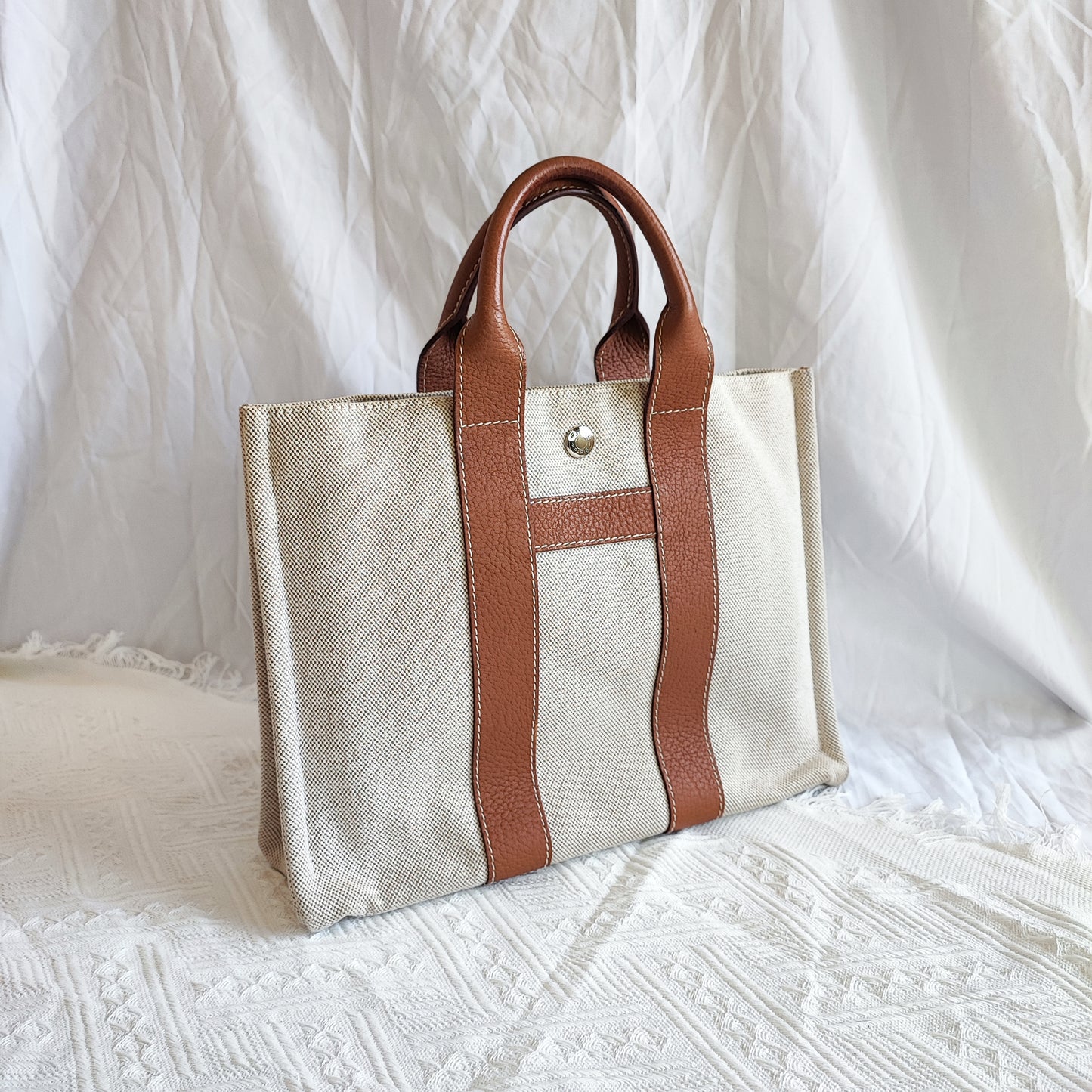 HERMES Canvas Tote Bag