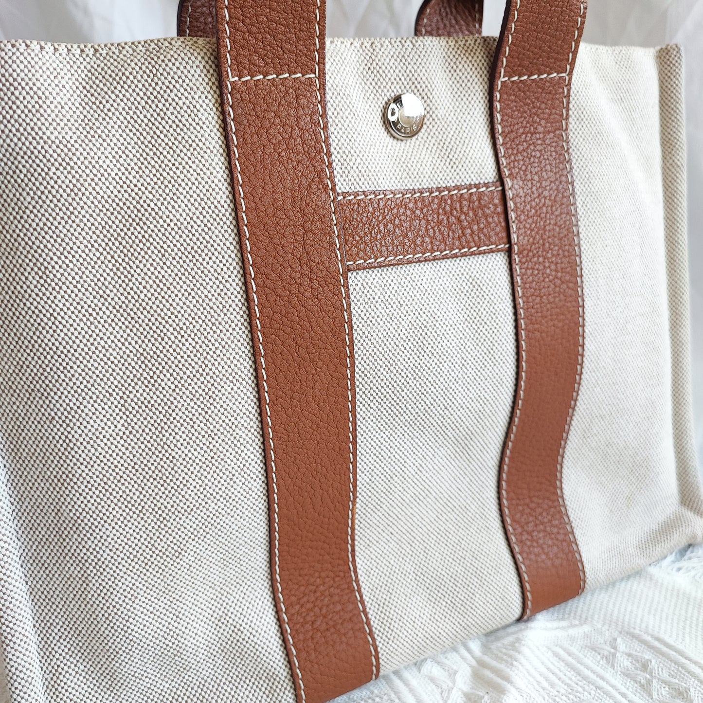 HERMES Canvas Tote Bag