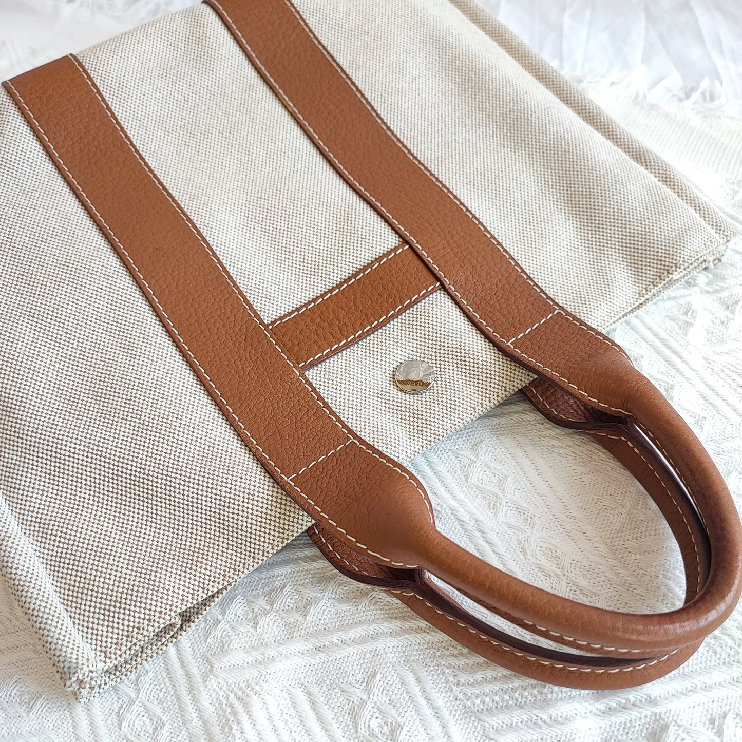 HERMES Canvas Tote Bag