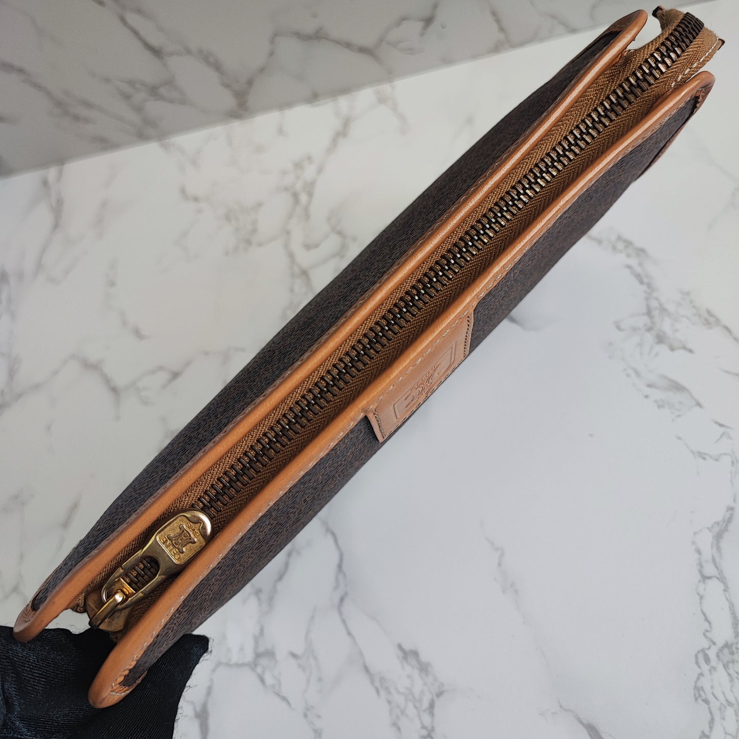 CELINE Vintage Macadam Clutch