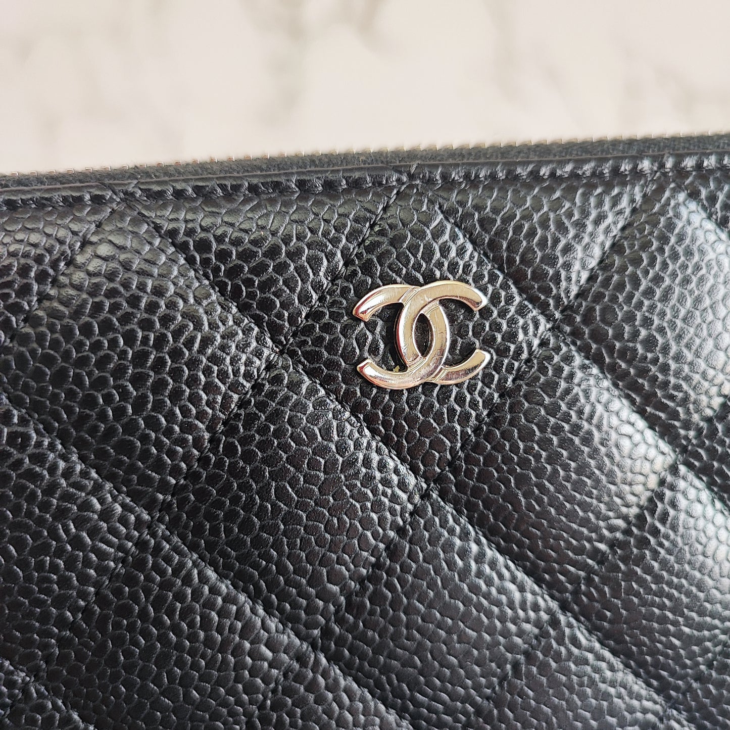 CHANEL Caviar Long Wallet