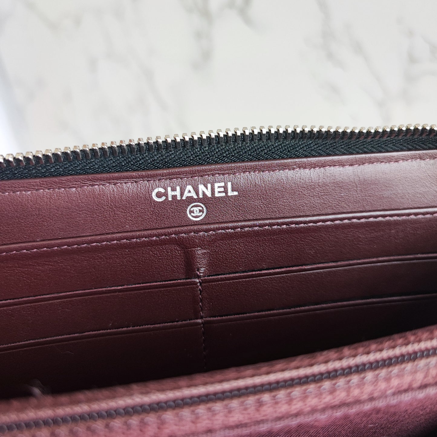 CHANEL Caviar Long Wallet