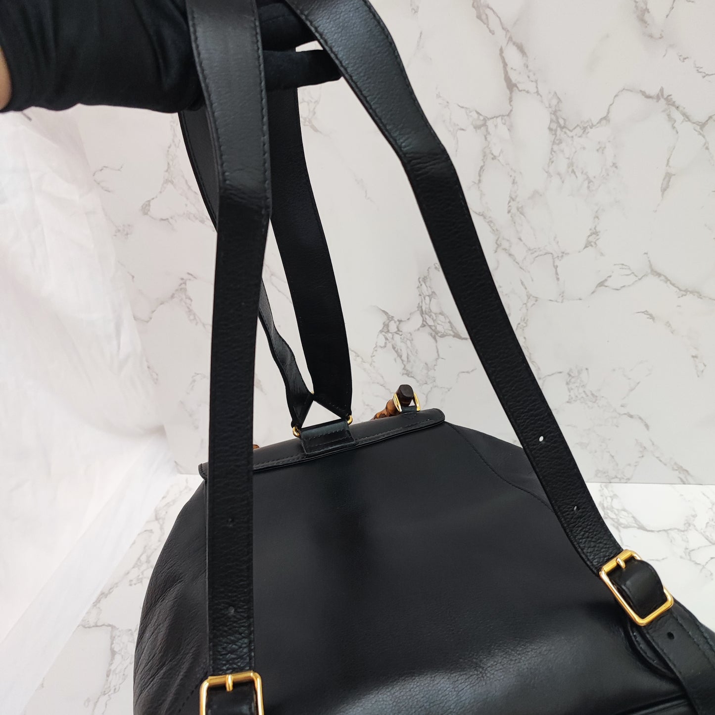 GUCCI Vintage Bamboo Backpack