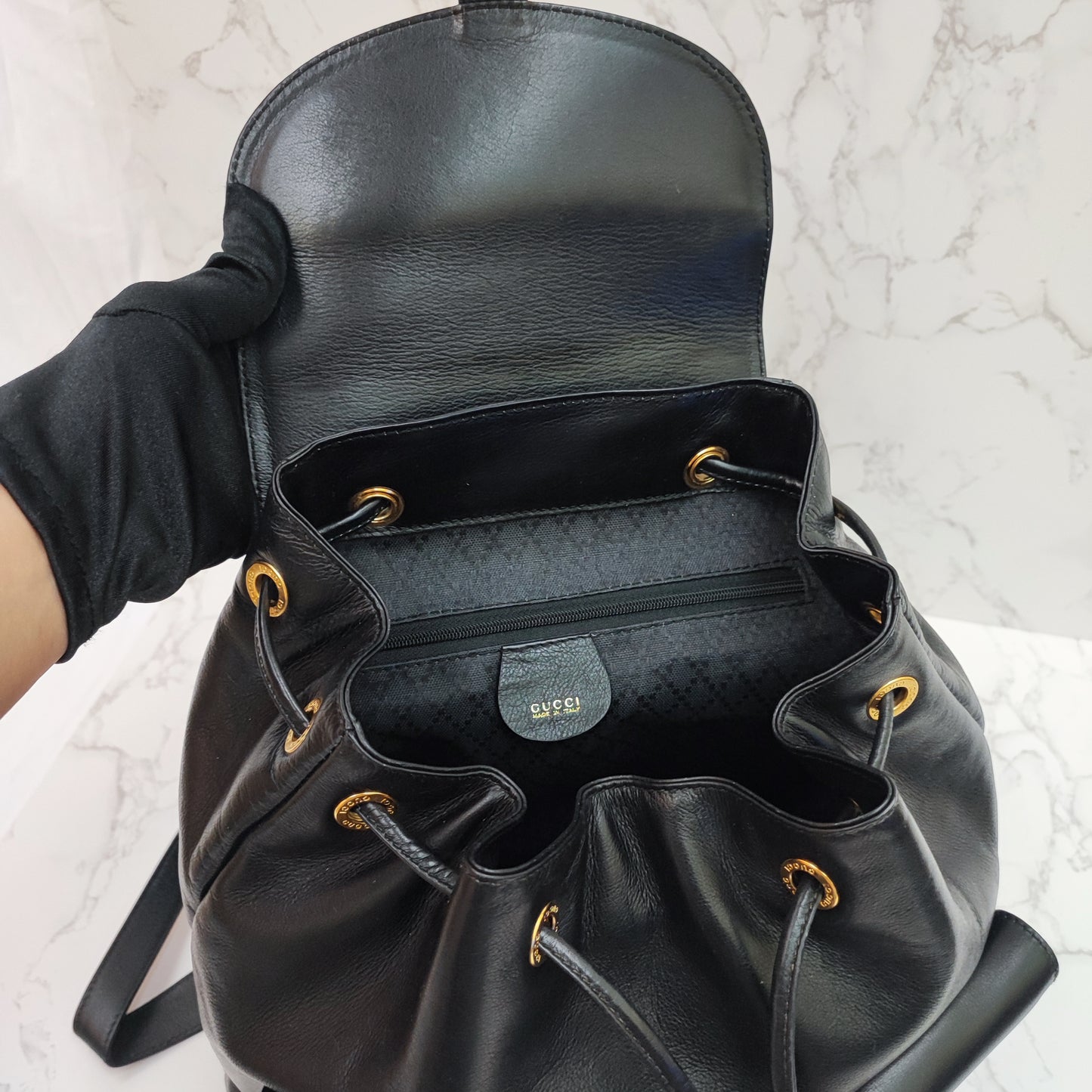 GUCCI Vintage Bamboo Backpack