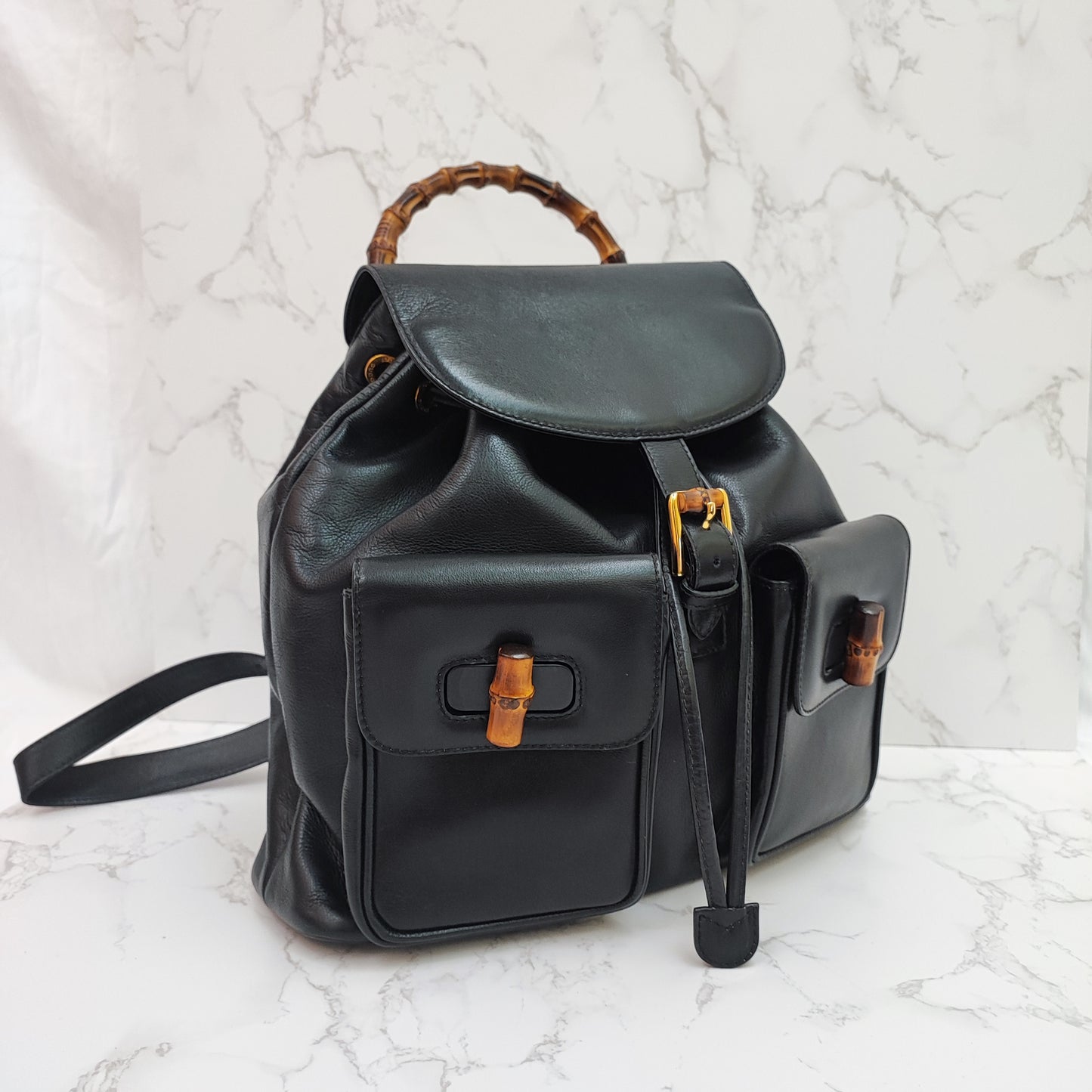 GUCCI Vintage Bamboo Backpack